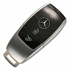 Carcasa cheie auto Techstar® pentru Telecomanda Inteligenta, compatibila cu Mercedes Benz, C200L, E300L, S320, S350L, GLC, 3 Butoane, Negru imagine