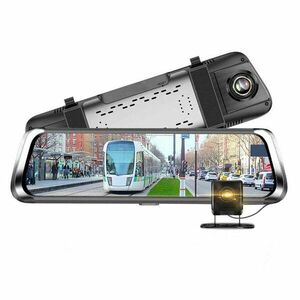 Resigilat Camera Auto Tip Oglinda Techstar® B30, Dubla, LCD 10 inch Inch Touch Screen, 1440P + 1080P, H265, Night Vision, Camera Marsarier imagine