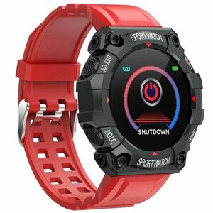 Resigilat Ceas Smartwatch Techstar® FD68, 1.3 inch IPS, Design Sport, Bluetooth 4.0, Monitorizare Tensiune, Puls, Rosu imagine