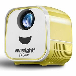 Videoproiector Portabil Vivibright L1, Full HD 1080P, 1000 Lumeni, USB, HD-IN, VGA, DC-IN, AV, Card TF, Difuzor Incorporat, Galben imagine