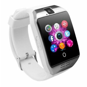 Resigilat Smartwatch Vogue Q18 Curved cu Camera si Telefon 3G Alb Display 1.54 inch Bluetooth imagine
