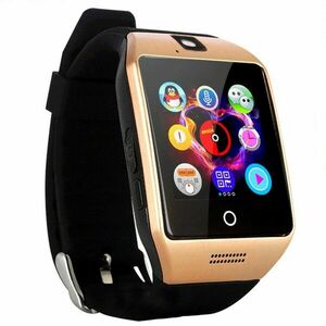 Resigilat Smartwatch Vogue Q18 Curved cu Camera si Telefon 3G Display 1.54 inch Bluetooth Auriu imagine