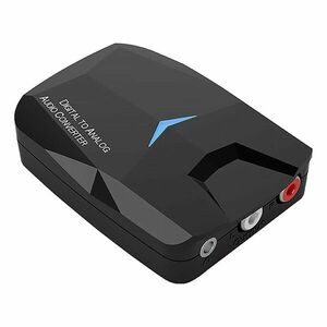 Convertor Audio Digital la Analog Techstar® M24, Compatibil Bluetooth 5.0, Cablu audio optic la RCA, Negru imagine