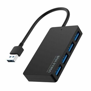 Hub USB cu 4 porturi Techstar® HUBA0401, 1 x USB 3.0, 3 x USB 2.0, Transfer date de mare viteza 5Gbps, Negru imagine
