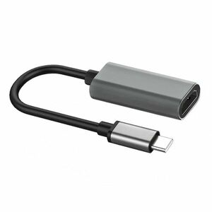 Adaptor Video USB-C La HDMI Techstar® ZFZST30, 4K Ultra HD, Compatibil Monitor, Computer, Tableta, Gri imagine