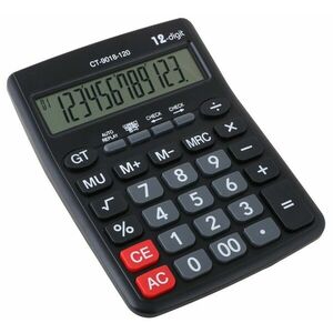 Calculator de Birou MRG MCT9018 , 12 digits, Auto Replay, LCD, Negru C880 imagine