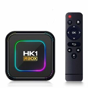 TV Box Techstar® HK1 K8 RK3528 Smart Media Player, 8K, RAM 4GB, ROM 32GB, Bluetooth 5.0, Android 13, RK3528 Quad Core ARM Cortex-A53, Culori RGB Programabile, Telecomanda IR, Negru imagine