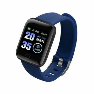 Resigilat Ceas Smartwatch Techstar® D13 Albastru Inchis, Bluetooth 4.0, Compatibil Android & iOS, Unisex, Rezistent la Apa, imagine
