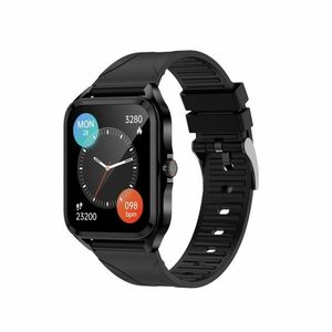 Ceas Smartwatch MRG MLC204, Bluetooth, Apeluri, Sms, Social Media, Silicon Negru C968 imagine