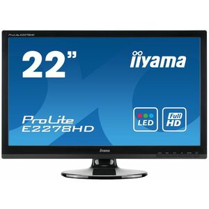 Monitor Refurbished Iiyama E2278HD, 22 Inch Full HD TN, VGA, DVI imagine