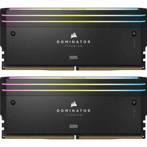 Memorie Dominator Titanium RGB Black 64GB 6600MHz CL32 Dual Channel Kit imagine