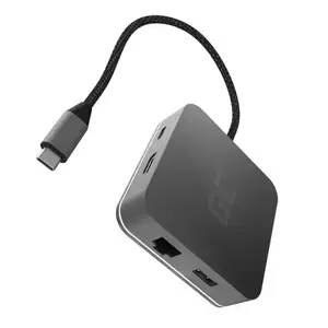Hub USB-C 6in1, 3 x USB 3.0, HDMI, Ethernet, USB-C imagine
