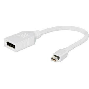 Cablu Video Gembird A-mDPM-DPF-001-W, adaptor Mini-DisplayPort (T) la DisplayPort (M), 10 cm, rezolutie maxima Full HD (Alb) imagine