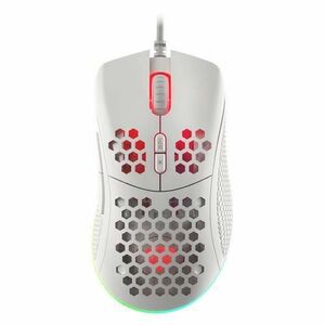 Mouse Gaming Genesis Krypton 555, iluminare RGB, USB, 8000 DPI (Alb) imagine