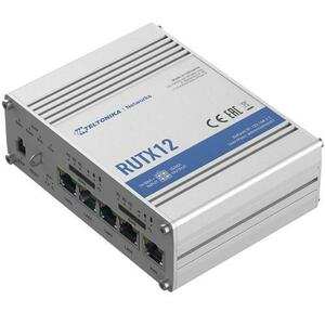 Router Professional Teltonika RUTX12, 4G (LTE) dual SIM, 5X 10/100/1000mbps, WiFi, Bluetooth, GPS, Modbus, VPN imagine