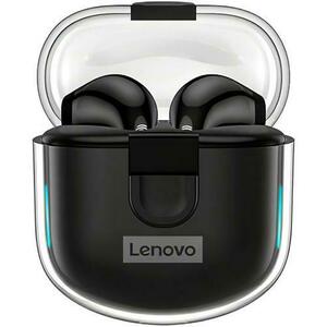 Casti True Wireless Lenovo LP12, SinglePoint, Bluetooth, Microfon (Negru) imagine