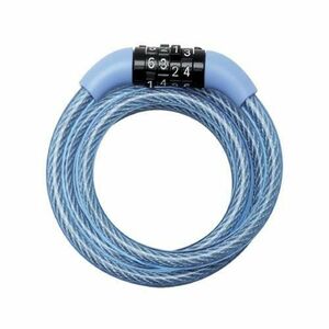 Antifurt MasterLock cablu spiralat cu cifru 1.20m x 8mm Albastru imagine