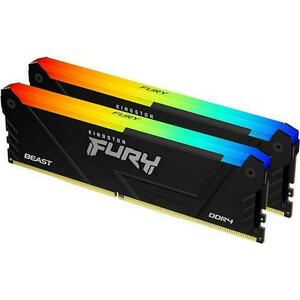 Memorie RAM Kingston Fury Beast, DIMM, DDR4, 16GB, 3200MHz, CL16, 1.35V, Kit imagine
