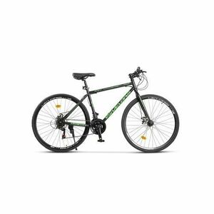 Bicicleta MTB-HT Velors V27305A, Schimbator Shiming TZ, 21 Viteze, Roti 27.5 Inch, Frane pe Disc, Negru/Verde imagine