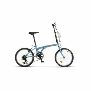 Bicicleta Pliabila Velors V2052A, Schimbator Saiguan 7 viteze, Roti 20 inch, Frane V-Brake, Albastru/Rosu imagine