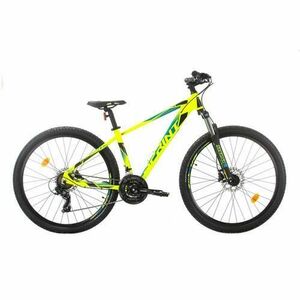 Bicicleta MTB Sprint Maverick 27.5, 400mm, 2022, Verde Neon/Turcoaz/Negru imagine