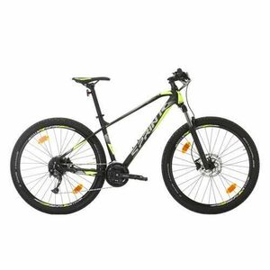 Bicicleta MTB Sprint Apolon 29, 440 mm, 2021, Negru Mat/Verde Neon imagine