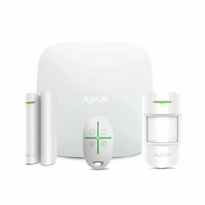 Sistem de alarma wireless Ajax Starter kit WH, 868/915 MHz, 2000 m, pet immunity si serviciu de configurare imagine