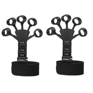 Set 2 Flexoare pentru Degete cu 3 nivele din silicon Negru imagine
