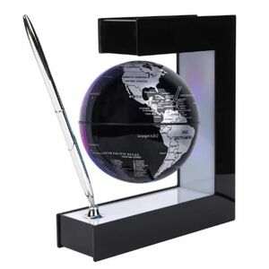 Glob pamantesc magnetic plutitor cu iluminare LED forma C cu Pix 17.3 cm x 19.5 cm x 5 cm imagine