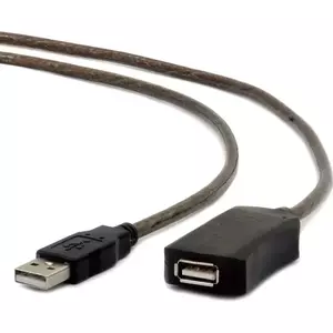 Cablu prelungitor activ USB 2.0, lungime 10 m, Cablexpert, conectori USB A tata la USB A mama, negru imagine