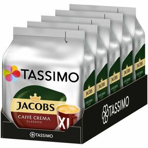 Set 5 x Capsule cafea, Jacobs Tassimo Café Crema XL, 80 bauturi x 215 ml, 80 capsule imagine