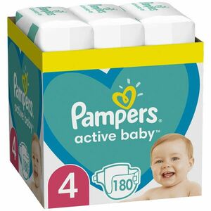 Scutece Pampers Active Baby XXL BOX, Marimea 4, 9 -14 kg, 180 buc imagine