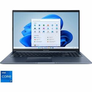 Laptop ASUS Vivobook 15 X1502ZA cu procesor Intel® Core™ i7-12700H pana la 4.70 GHz, 15.6'', Full HD, IPS, 16GB, 512GB SSD, Intel Iris Xe Graphics, Windows 11 Pro, Quiet Blue imagine