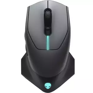 Mouse gaming wireless Alienware 610M, Moon Grey imagine