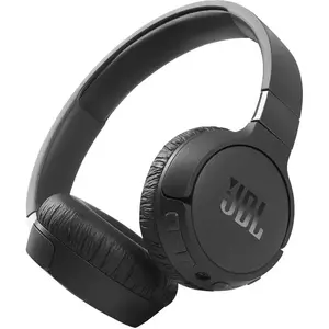 Casti audio on-ear JBL Tune 660NC, Wireless, Active noise cancelling, Bluetooth, Asistent vocal, Negru imagine
