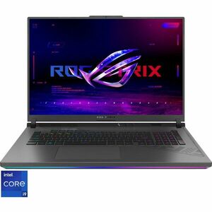 Laptop Gaming ASUS ROG Strix G18 G814JVR cu procesor Intel® Core™ i9 14900HX pana la 5.8 GHz, 18, QHD+, IPS, 240Hz, 32GB DDR5, 1TB SSD, NVIDIA® GeForce RTX™ 4060 8GB GDDR6 TGP 140W, No OS, Eclipse Gray imagine