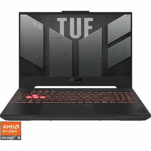 Laptop Gaming ASUS TUF A15 FA507UI cu procesor AMD Ryzen™ 9 8945HS pana la 5.2 GHz, 15.6, Full HD, IPS, 165Hz, 32GB, 1TB SSD, NVIDIA® GeForce RTX™ 4070 8GB GDDR6, No OS, Mecha Gray imagine