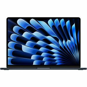 Laptop Apple MacBook Air 15 cu procesor Apple M3, 8 nuclee CPU si 10 nuclee GPU, 8GB, 256GB SSD, Midnight, INT KB imagine