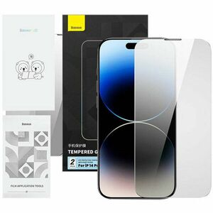 Privacy Protection Tempered Glass Baseus Crystal Series IP 14 PRO imagine