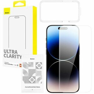 Tempered Glass screen protector Baseus OS Diamond Series HD for Iphone 14 Pro Max (Clear) imagine