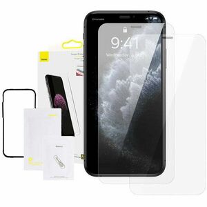 Baseus 0.3mm Full-glass Tempered Glass Film(2pcs pack) for iPhone XS Max/11 Pro Max 6.5inch imagine