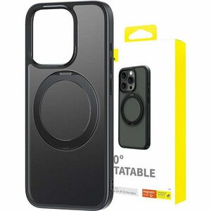 Magnetic Phone Case for iPhone 15 ProMax Baseus CyberLoop Series (Black) imagine