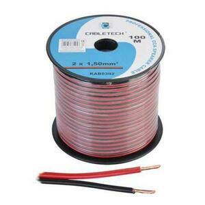 Cablu difuzor CCA 2x1.50mm rosu/negru 100m imagine