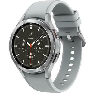 Smartwatch Samsung Galaxy Watch 4 Classic SM-R895, Bratara Cauciuc 46mm, LTE, Rezistent la apa si praf (Argintiu) imagine