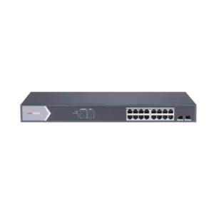 Switch Hikvision DS-3E1518P-SI cu management cu PoE 16x1000Mbps RJ45 + 2xGigabit Fiber imagine