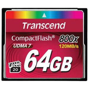 Card de memorie Transcend Compact Flash, 64 GB, 800x imagine