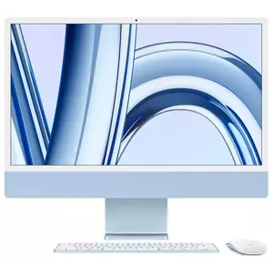 Sistem All-In-One Apple iMac 2023 24" Retina 4.5K Apple M3 10-core GPU RAM 8GB SSD 256GB Tastatura INT Mac OS Sonoma Albastru imagine