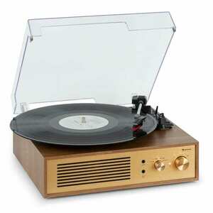 Auna Berklee TT Classic, player gramofon, transmisie prin curea, 33 1/3 și 45 RPM, difuzoare stereo imagine