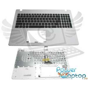 Tastatura Asus 13N0 QKA0601 neagra cu Palmrest alb imagine