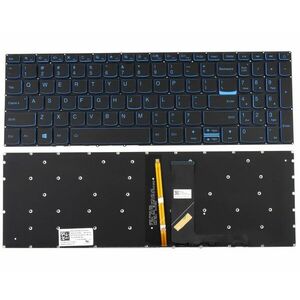 Tastatura Lenovo 9Z.NDUBN.B1N Neagra cu margini albastre iluminata backlit imagine